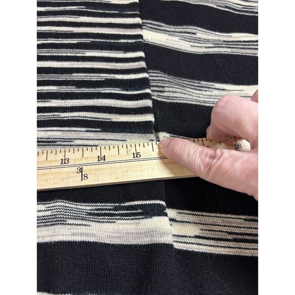 Karen Millen Sweater Cape Black Cream Tan Grey Space Dye Stripe 2 Poncho - Picture 5 of 11